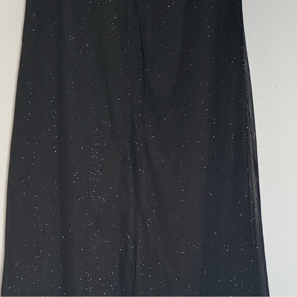 MSK Black Wide Leg Pants with Black Sparkly Accents
